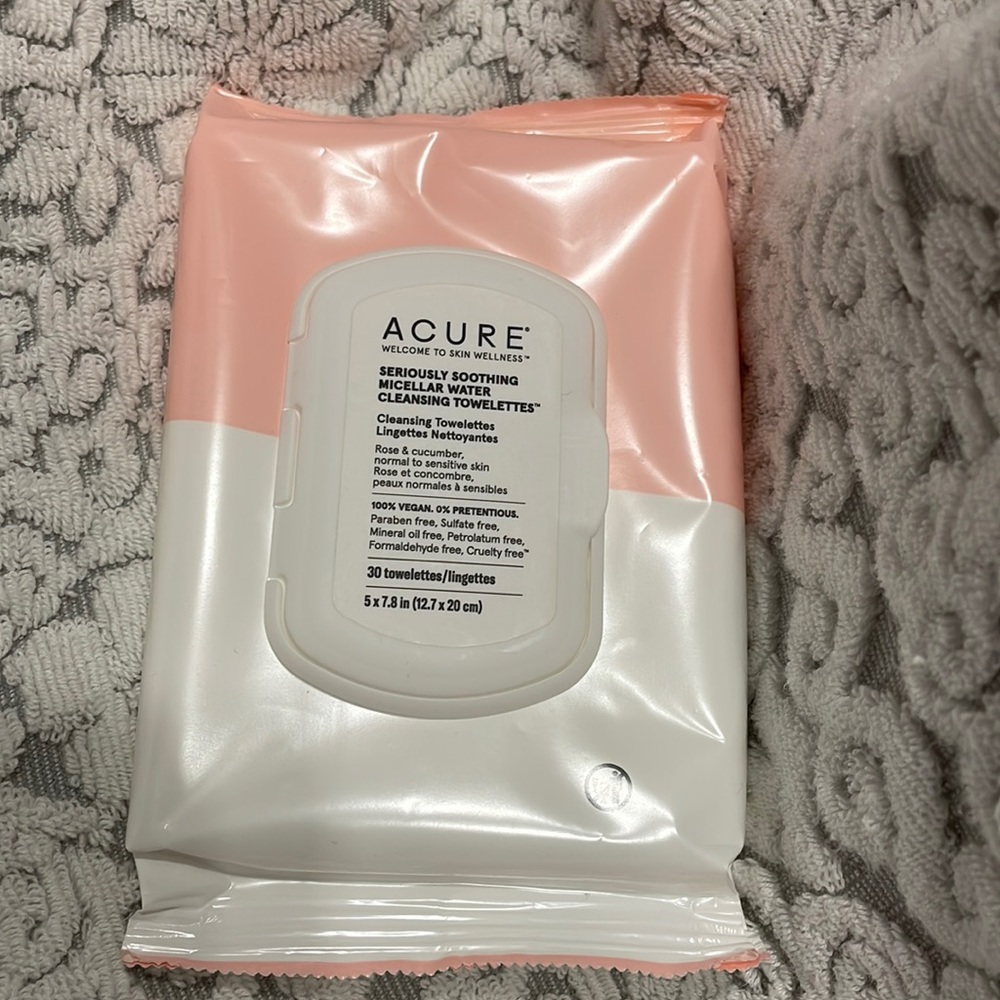 Acude Micellar Water Cleansing Towelettes